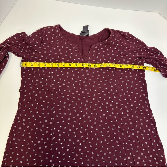 Oh Baby by Motherhood Maternity Maroon Floral Long-Sleeve Top - Size M - Picture 6 of 9